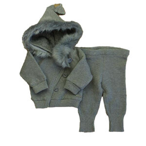 PomPomme Unisex Gray Apparel Sets size: 6 Months